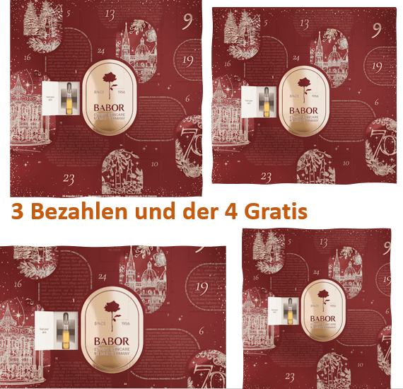 Vier Ampullen Adventskalender / Weihnachtskalender 2026 Vier Ampullen Adventskalender / Weihnachtskalender 2026